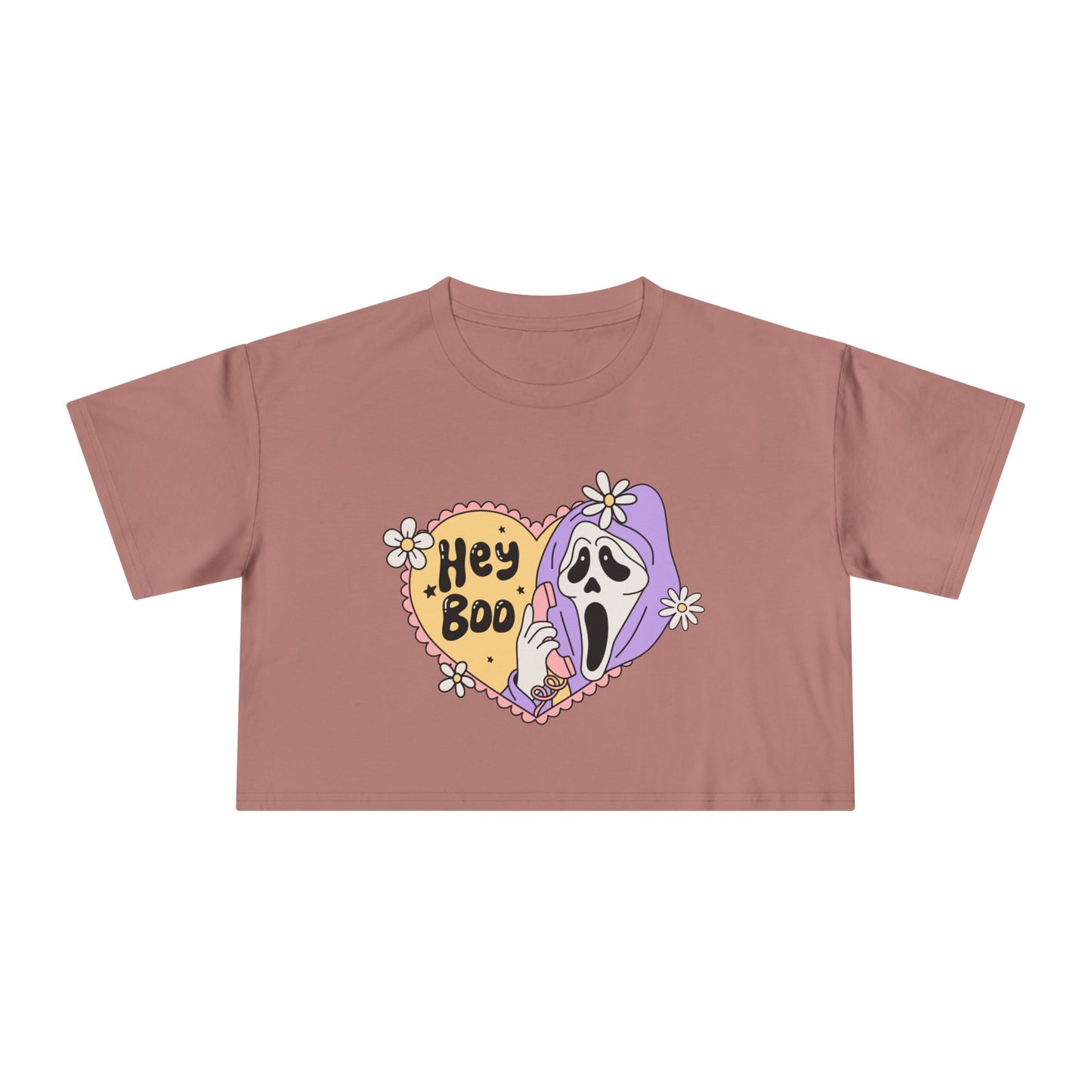 Hey Boo Crop Top, Cute Halloween Shirt