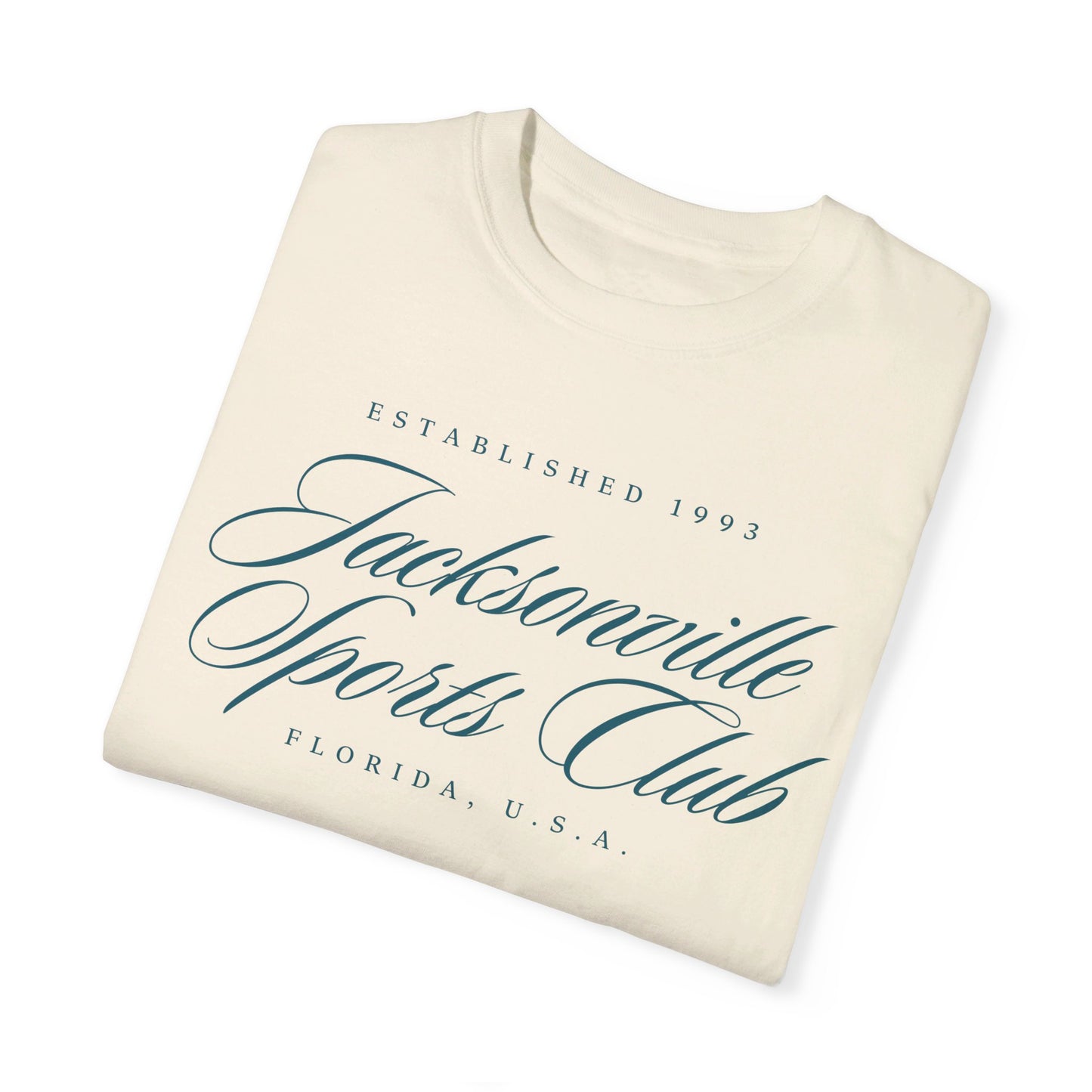 Jacksonville Sports Club T-Shirt | Premium Teal Sundaze Apparel for Jacksonville Fans | Jaguars Jax 904 Duuuval Duval