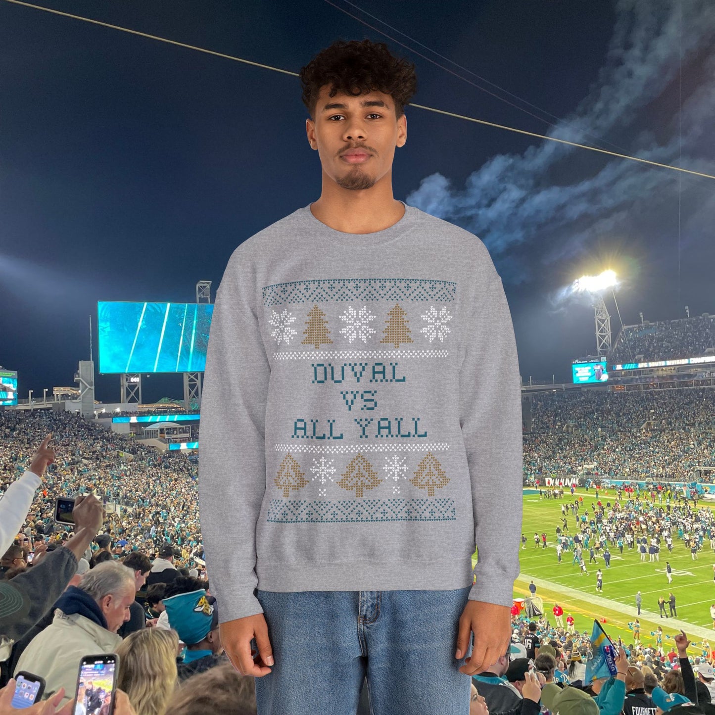 Duval vs All Y'all Ugly Christmas Sweatshirt
