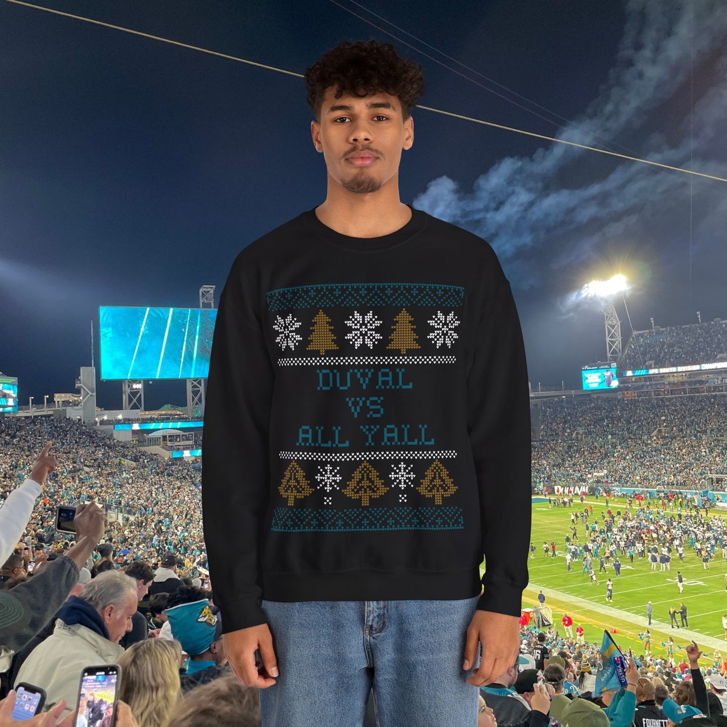 Duval vs All Y'all Ugly Christmas Sweatshirt