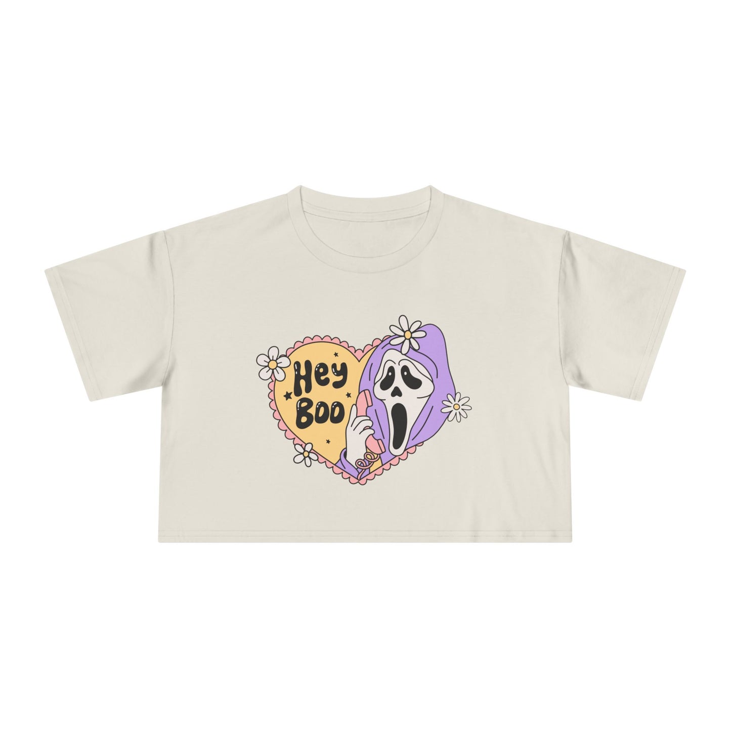 Hey Boo Crop Top, Cute Halloween Shirt