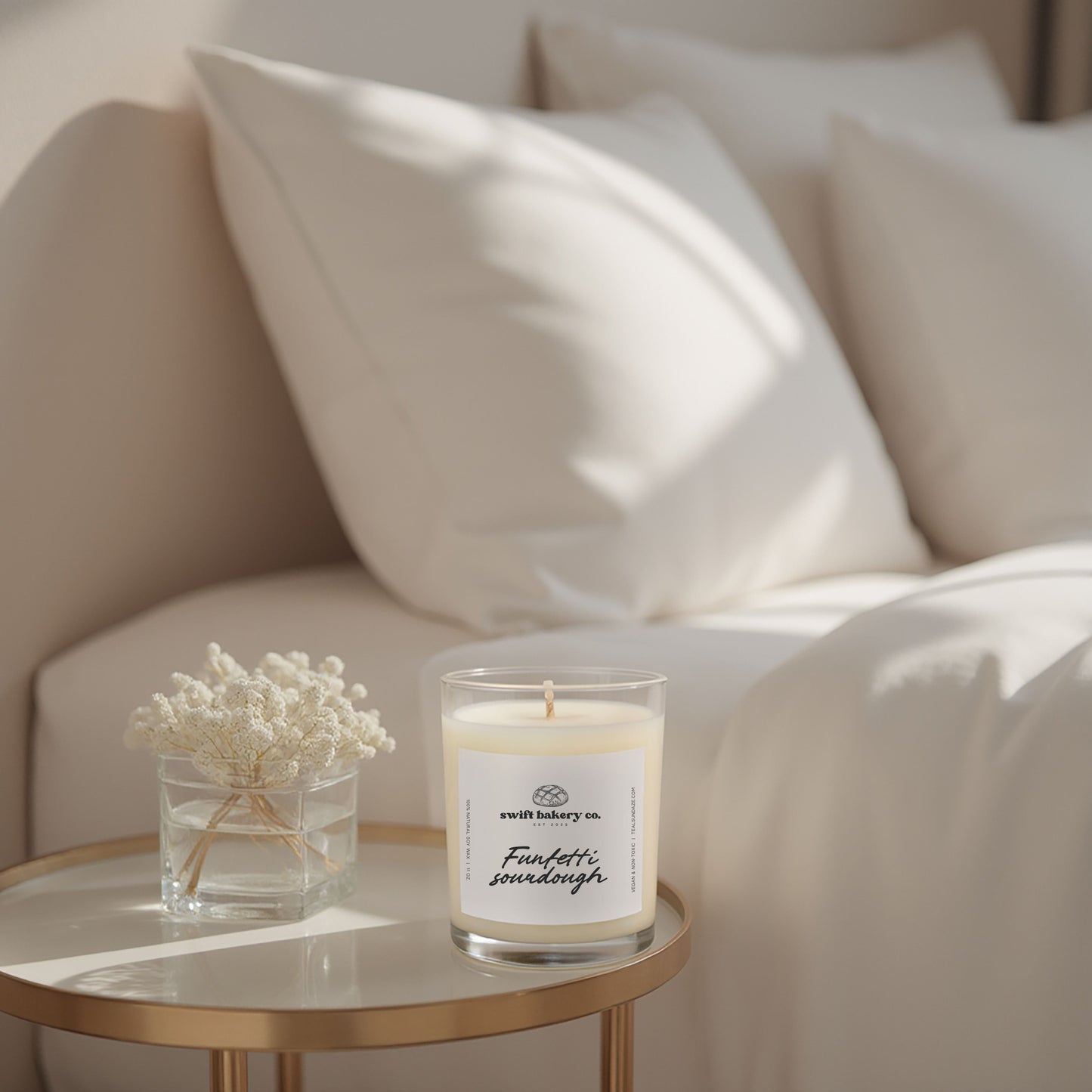 Funfetti Sourdough Candle – 11 oz Soy Wax Bakery Candle Inspired by Taylor