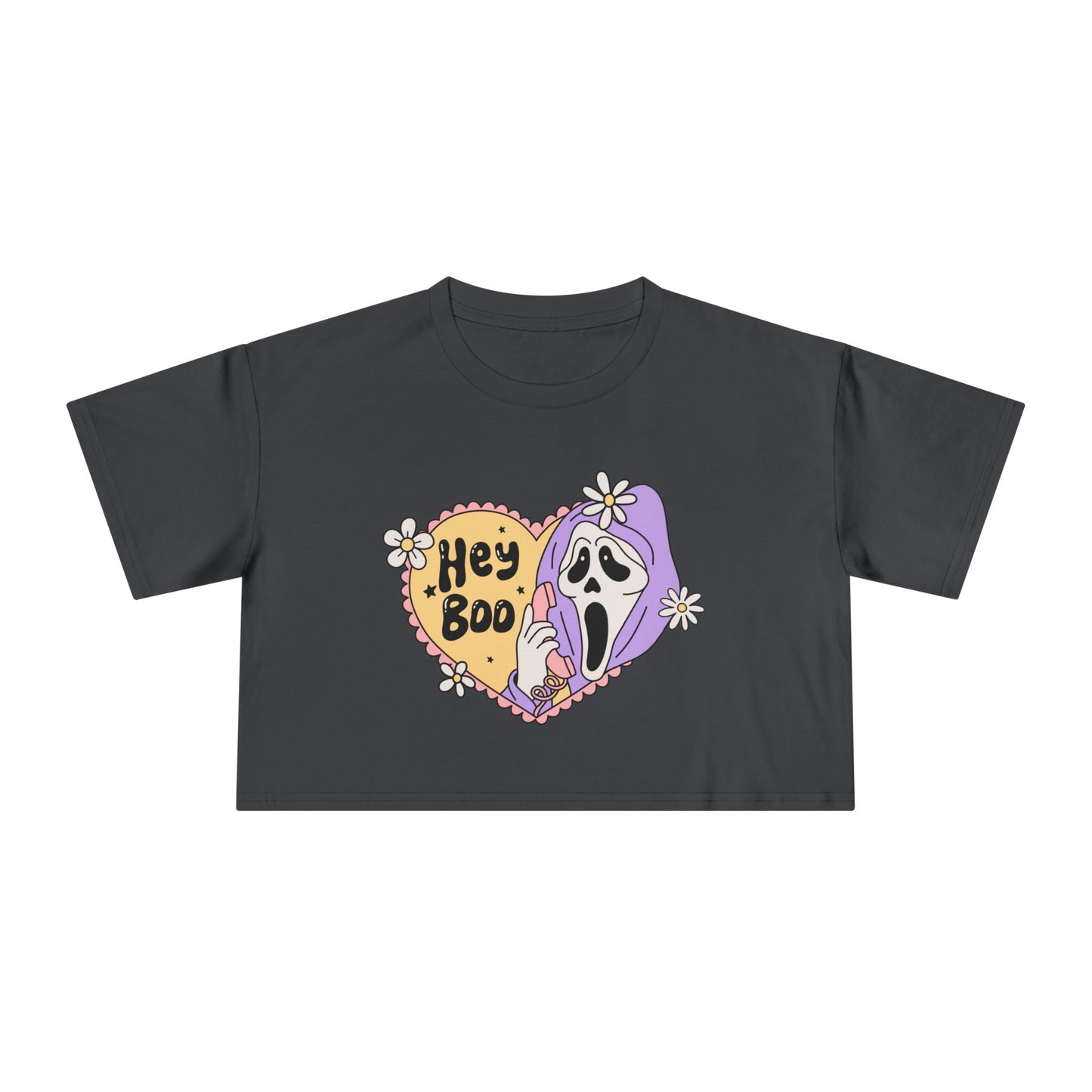Hey Boo Crop Top, Cute Halloween Shirt
