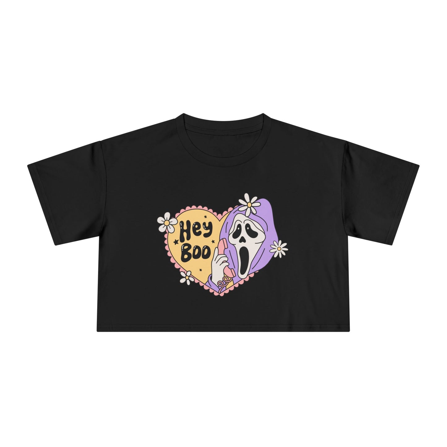 Hey Boo Crop Top, Cute Halloween Shirt