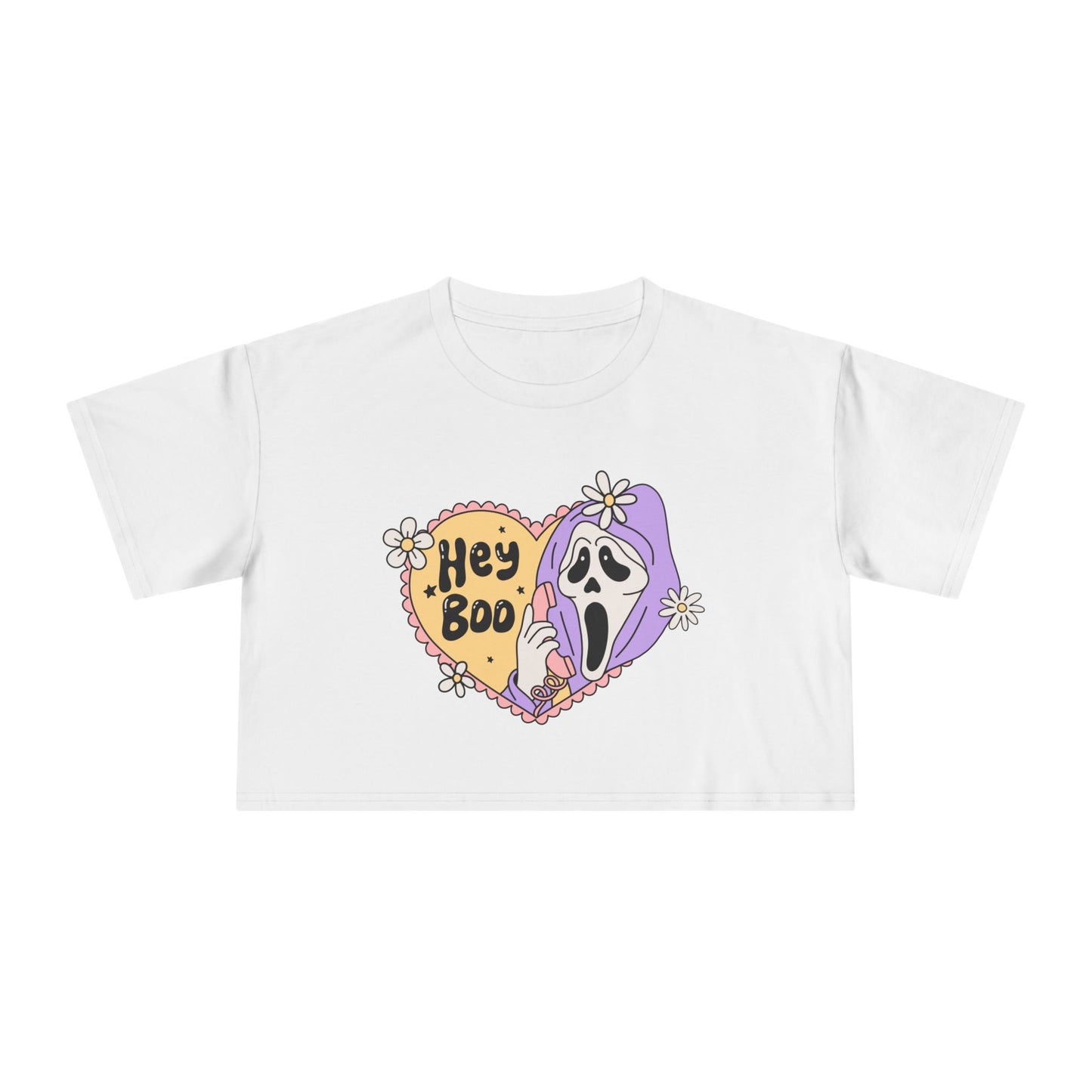 Hey Boo Crop Top, Cute Halloween Shirt