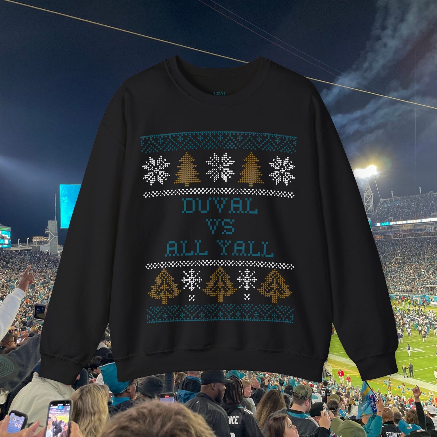 Duval vs All Y'all Ugly Christmas Sweatshirt