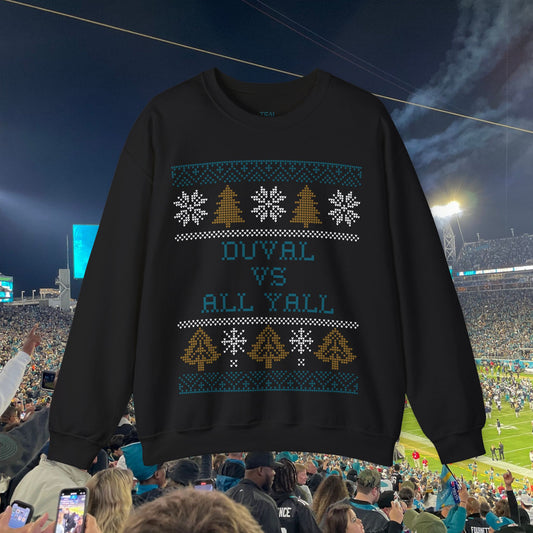 Duval vs All Y'all Ugly Christmas Sweatshirt