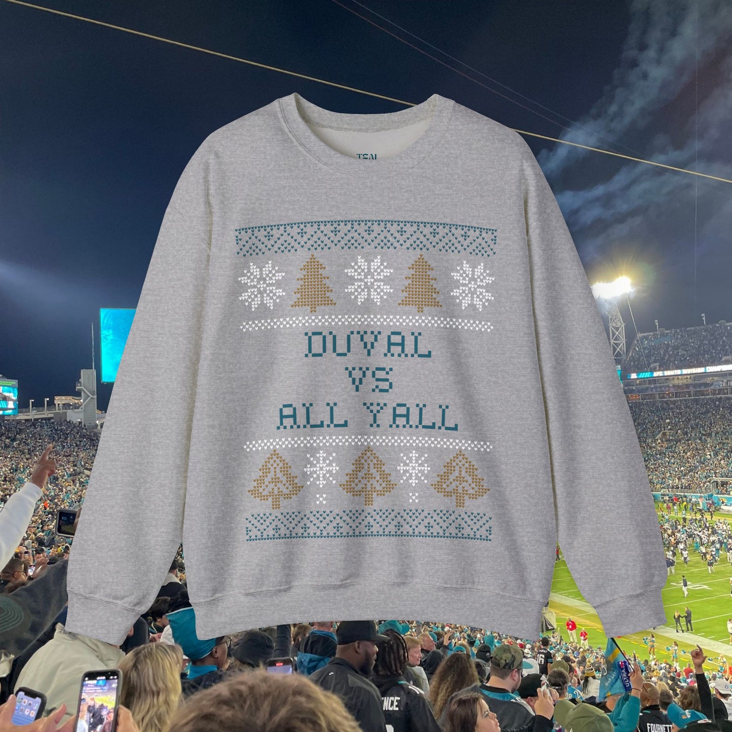 Duval vs All Y'all Ugly Christmas Sweatshirt